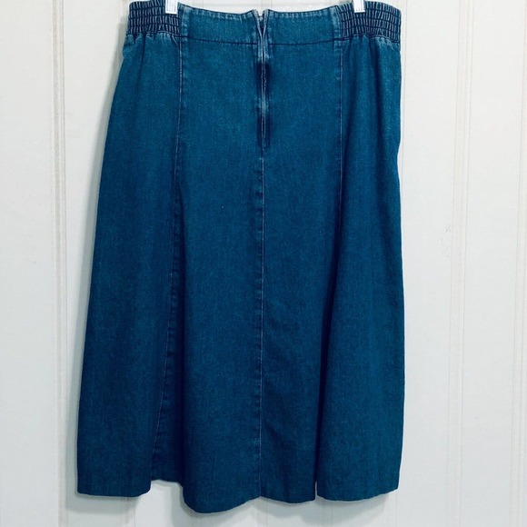 Vintage Denim Skirt Size 12 Cotton Studded Embellished - Picture 6 of 11